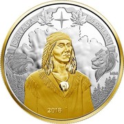 Canada 25 Dollars Tecumseh's Birth 250th Anniv. Piedfort 2018 CANADA 25 DOLLARS 2018 coin reverse Canada 25 Dollars Tecumseh's Birth 250th Anniv. Piedfort 2018 CANADA 25 DOLLARS 2018 coin reverse