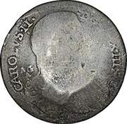 Greece 25 Paras George III (1814) KM# 18 CAROLVS II D G REX HISP AG A coin obverse Greece 25 Paras George III (1814) KM# 18 CAROLVS II D G REX HISP AG A coin obverse