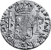 Greece 25 Paras (1814) KM# 19 Countermarked Coinage HISPAN ET IND REX MO 1R F M coin reverse Greece 25 Paras (1814) KM# 19 Countermarked Coinage HISPAN ET IND REX MO 1R F M coin reverse