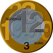 Slovenia 3 Euro 30th anniversary of plebiscite on sovereignty and independence 2020 23.12.1990 SLOVENIJA 2020 3 EURO coin obverse Slovenia 3 Euro 30th anniversary of plebiscite on sovereignty and independence 2020 23.12.1990 SLOVENIJA 2020 3 EURO coin obverse