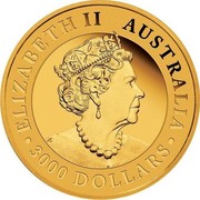 Australia 3000 Dollars 6th Portrait - Australian Wedge-Tailed Eagle 2019 P Proof ELIZABETH II AUSTRALIA JC 3000 DOLLARS coin obverse Australia 3000 Dollars 6th Portrait - Australian Wedge-Tailed Eagle 2019 P Proof ELIZABETH II AUSTRALIA JC 3000 DOLLARS coin obverse