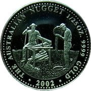 Australia 4 Dollars Prospectors 2002 P Proof THE AUSTRALIAN NUGGET 1/25 OZ. 9999 GOLD 2002 coin reverse Australia 4 Dollars Prospectors 2002 P Proof THE AUSTRALIAN NUGGET 1/25 OZ. 9999 GOLD 2002 coin reverse
