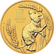 Australia 5 Dollars 6th Portrait - Year of the Mouse 2020 P BU 鼠 MOUSE 2020 P coin reverse Australia 5 Dollars 6th Portrait - Year of the Mouse 2020 P BU 鼠 MOUSE 2020 P coin reverse