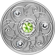 Canada 5 Dollars Birthstone. August Peridot 2020 PY coin reverse Canada 5 Dollars Birthstone. August Peridot 2020 PY coin reverse
