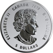 Canada 5 Dollars Birthstone. January Garnet 2020 ELIZABETH II CANADA 2020 D G REGINA 5 DOLLARS coin obverse Canada 5 Dollars Birthstone. January Garnet 2020 ELIZABETH II CANADA 2020 D G REGINA 5 DOLLARS coin obverse