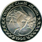 Greece 5 Euro 1996 Olympics 1996 Proof OLYMPIC GAMES ATLANTA 1996 coin reverse