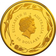 Australia 50 Dollars 4th Portrait - Kangaroo 2019  ELIZABETH II • AUSTRALIA IRB • 50 DOLLARS • coin obverse Australia 50 Dollars 4th Portrait - Kangaroo 2019  ELIZABETH II • AUSTRALIA IRB • 50 DOLLARS • coin obverse