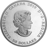 Canada 50 Dollars Rose of the Winds - 3D Compass 2019 ELIZABETH II CANADA 2019 D•G•REGINA 50 DOLLARS coin obverse Canada 50 Dollars Rose of the Winds - 3D Compass 2019 ELIZABETH II CANADA 2019 D•G•REGINA 50 DOLLARS coin obverse