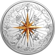 Canada 50 Dollars Rose of the Winds - 3D Compass 2019  coin reverse Canada 50 Dollars Rose of the Winds - 3D Compass 2019  coin reverse