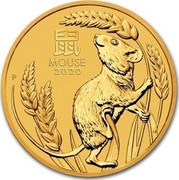 Australia 50 Dollars Year of the Mouse 2020 P MOUSE 2020 P coin reverse Australia 50 Dollars Year of the Mouse 2020 P MOUSE 2020 P coin reverse