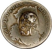 Greece 50 Paras (1814) KM# 22.1 Countermarked Coinage CAR·II·D·G·REX· ·HISP·ET·NEAP· 50 coin obverse Greece 50 Paras (1814) KM# 22.1 Countermarked Coinage CAR·II·D·G·REX· ·HISP·ET·NEAP· 50 coin obverse
