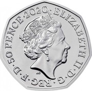 UK 50 Pence Hylaeosaurus (Colored) 2020 ELIZABETH II D G REG F D 50 PENCE 2020 J.C coin obverse UK 50 Pence Hylaeosaurus (Colored) 2020 ELIZABETH II D G REG F D 50 PENCE 2020 J.C coin obverse