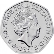 UK 50 Pence Megalosaurus (Colored) 2020 BU ELIZABETH II ∙ D ∙ G ∙ REG ∙ F ∙ D ∙ 50 PENCE ∙ 2020 J.C coin obverse UK 50 Pence Megalosaurus (Colored) 2020 BU ELIZABETH II ∙ D ∙ G ∙ REG ∙ F ∙ D ∙ 50 PENCE ∙ 2020 J.C coin obverse