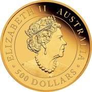 Australia 500 Dollars 6th Portrait - Koala 2019 P Proof ELIZABETH II AUSTRALIA JC 500 DOLLARS coin obverse