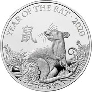 UK 500 Pounds Year of the Rat 2020 YEAR OF THE RAT 2020 coin reverse UK 500 Pounds Year of the Rat 2020 YEAR OF THE RAT 2020 coin reverse