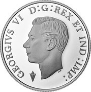 Canada Dollar 75th Anniversary of V-E Day 2020 GEORGIVS VI D:G: REX ET IND: IMP: coin obverse Canada Dollar 75th Anniversary of V-E Day 2020 GEORGIVS VI D:G: REX ET IND: IMP: coin obverse