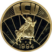 Luxembourg ECU Luxembourg 1994 UNC ECU 1994 coin reverse Luxembourg ECU Luxembourg 1994 UNC ECU 1994 coin reverse