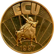 Finland ECU Carl Gustaf Emil Mannerheim 1997 UNC ECU 1997 coin reverse Finland ECU Carl Gustaf Emil Mannerheim 1997 UNC ECU 1997 coin reverse