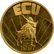 Luxembourg ECU 1997 UNC Standard Coinage ECU 1997 coin reverse Luxembourg ECU 1997 UNC Standard Coinage ECU 1997 coin reverse
