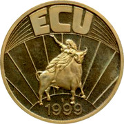 Luxembourg ECU Luxembourg 1999 UNC ECU 1999 coin reverse Luxembourg ECU Luxembourg 1999 UNC ECU 1999 coin reverse