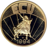Ireland ECU Eire 1994 UNC ECU 1994 coin reverse Ireland ECU Eire 1994 UNC ECU 1994 coin reverse
