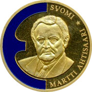 Finland ECU Martti Antisaari 1998 SYOMI MARTTI ANTISAARI ★ coin obverse Finland ECU Martti Antisaari 1998 SYOMI MARTTI ANTISAARI ★ coin obverse