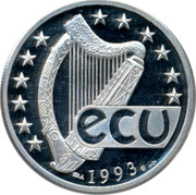 Ireland ECU Red Deer 1993 Proof ECU 1993 coin reverse Ireland ECU Red Deer 1993 Proof ECU 1993 coin reverse