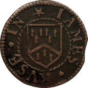 UK Farthing Kent Maidstone J. Ruse ND (1648-1672)  IAMES RVSE IN * coin obverse UK Farthing Kent Maidstone J. Ruse ND (1648-1672)  IAMES RVSE IN * coin obverse