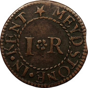 UK Farthing Kent Maidstone J. Ruse ND (1648-1672)  MEYDSTONE IN KENT * I R coin reverse UK Farthing Kent Maidstone J. Ruse ND (1648-1672)  MEYDSTONE IN KENT * I R coin reverse