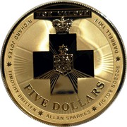 Australia Five Dollars Australian Bravery Medal 2015 UNC FOR VALOUR RICHARD JOYES TIMOTHY BRITTEN ALLAN SPARKES VICTOR BOSCOE DARRELL TREE FIVE DOLLARS coin reverse Australia Five Dollars Australian Bravery Medal 2015 UNC FOR VALOUR RICHARD JOYES TIMOTHY BRITTEN ALLAN SPARKES VICTOR BOSCOE DARRELL TREE FIVE DOLLARS coin reverse