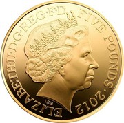 UK Five Pounds London 2012 Olympic 2012 ELIZABETH•II•D•G•REG•F•D FIVE POUNDS•2012 coin obverse