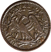 USA Half Dime Pattern 1794 15) Reeded edge UNITED STATES OF AMERICA coin reverse USA Half Dime Pattern 1794 15) Reeded edge UNITED STATES OF AMERICA coin reverse