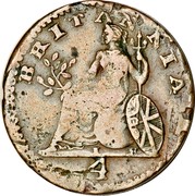 Greece Lepton Britannia 1821 KM# 30 4 BRITANNIA coin reverse Greece Lepton Britannia 1821 KM# 30 4 BRITANNIA coin reverse