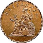 Greece Obol Britannia 1819 . KM# 32 BRITANNIA coin reverse Greece Obol Britannia 1819 . KM# 32 BRITANNIA coin reverse