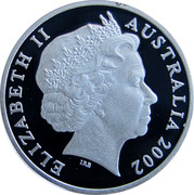 Australia One Dollar (Year of the Outback) KM# 600.1a ELIZABETH II AUSTRALIA 2002 IRB coin obverse Australia One Dollar (Year of the Outback) KM# 600.1a ELIZABETH II AUSTRALIA 2002 IRB coin obverse