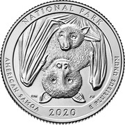 USA Quarter Dollar (National Park of American Samoa) NATIONAL PARK AMERICAN SAMOA 2020 E PLURIBUS UNUM coin reverse USA Quarter Dollar (National Park of American Samoa) NATIONAL PARK AMERICAN SAMOA 2020 E PLURIBUS UNUM coin reverse