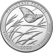 USA Quarter Dollar Tallgrass Prairie National Preserve - Kansas 2020 S Proof TALLGRASS PRAIRIE KANSAS 2020 E PLURIBUS UNUM coin reverse USA Quarter Dollar Tallgrass Prairie National Preserve - Kansas 2020 S Proof TALLGRASS PRAIRIE KANSAS 2020 E PLURIBUS UNUM coin reverse