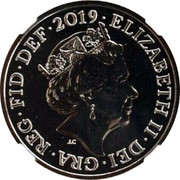 UK Ten Pence Royal Arms Shield Puzzle 2019 KM# 1335 ELIZABETH II DEI GRA REG FID DEF 2019 J. C coin obverse UK Ten Pence Royal Arms Shield Puzzle 2019 KM# 1335 ELIZABETH II DEI GRA REG FID DEF 2019 J. C coin obverse