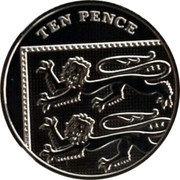 UK Ten Pence Royal Arms Shield Puzzle 2019 KM# 1335 TEN PENCE MD coin reverse UK Ten Pence Royal Arms Shield Puzzle 2019 KM# 1335 TEN PENCE MD coin reverse