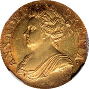 UK 1/2 Guinea KM# 510 The Royal Mint ANNA DEI GRATIA coin obverse UK 1/2 Guinea KM# 510 The Royal Mint ANNA DEI GRATIA coin obverse
