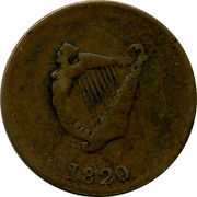 Ireland 1/2 Penny 1820 Republic 1820 coin reverse