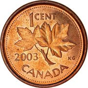Canada 1 Cent Elizabeth II 3rd portrait (Magnetic) 2003 P KM# 289b 1CENT 2003 CANADA coin reverse Canada 1 Cent Elizabeth II 3rd portrait (Magnetic) 2003 P KM# 289b 1CENT 2003 CANADA coin reverse