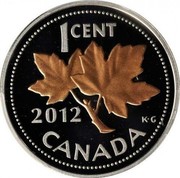 Canada 1 Cent Farewell to the Penny 2012 Proof KM# 1427 1 CENT 2012 KG CANADA coin reverse