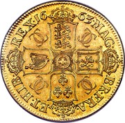 UK 1 Crown Charles II 1663 Proof MAG BR FRA ET HIB REX 16 63 coin reverse UK 1 Crown Charles II 1663 Proof MAG BR FRA ET HIB REX 16 63 coin reverse