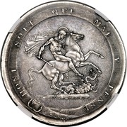 UK 1 Crown George III 1817  HONI SOIT QUI MAL Y PENSE coin reverse UK 1 Crown George III 1817  HONI SOIT QUI MAL Y PENSE coin reverse