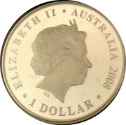 Australia 1 Dollar 150 Years of Australian Football 2008 ELIZABETH II AUSTRALIA 2008 1 DOLLAR coin obverse Australia 1 Dollar 150 Years of Australian Football 2008 ELIZABETH II AUSTRALIA 2008 1 DOLLAR coin obverse