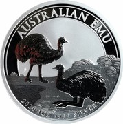 Australia 1 Dollar Australian Emu 2020 P AUSTRALIAN EMU 2020 1OZ 9999 SILVER coin reverse Australia 1 Dollar Australian Emu 2020 P AUSTRALIAN EMU 2020 1OZ 9999 SILVER coin reverse