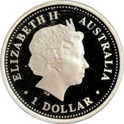 Australia 1 Dollar SAS 50th Anniversary 2007 Proof ELIZABETH II AUSTRALIA 1 DOLLAR coin obverse Australia 1 Dollar SAS 50th Anniversary 2007 Proof ELIZABETH II AUSTRALIA 1 DOLLAR coin obverse