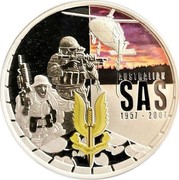 Australia 1 Dollar SAS 50th Anniversary 2007 Proof AUSTRALIAN SAS 1957 2007 WHO DARES WINS coin reverse Australia 1 Dollar SAS 50th Anniversary 2007 Proof AUSTRALIAN SAS 1957 2007 WHO DARES WINS coin reverse