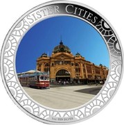 Australia 1 Dollar Sister Cities 2013 Proof SISTER CITIES 1 OZ 999 SILVER coin reverse Australia 1 Dollar Sister Cities 2013 Proof SISTER CITIES 1 OZ 999 SILVER coin reverse